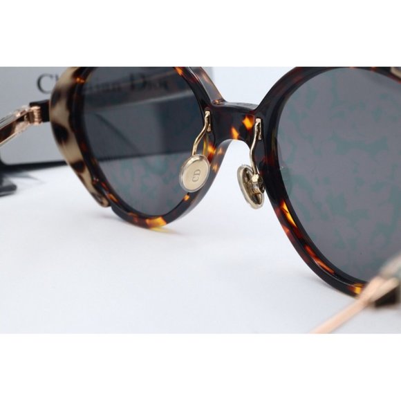 New Christian Dior Umbrage 0X3 HM3 Round Havana Gold Sunglasses Pink Lens - Picture 9 of 12